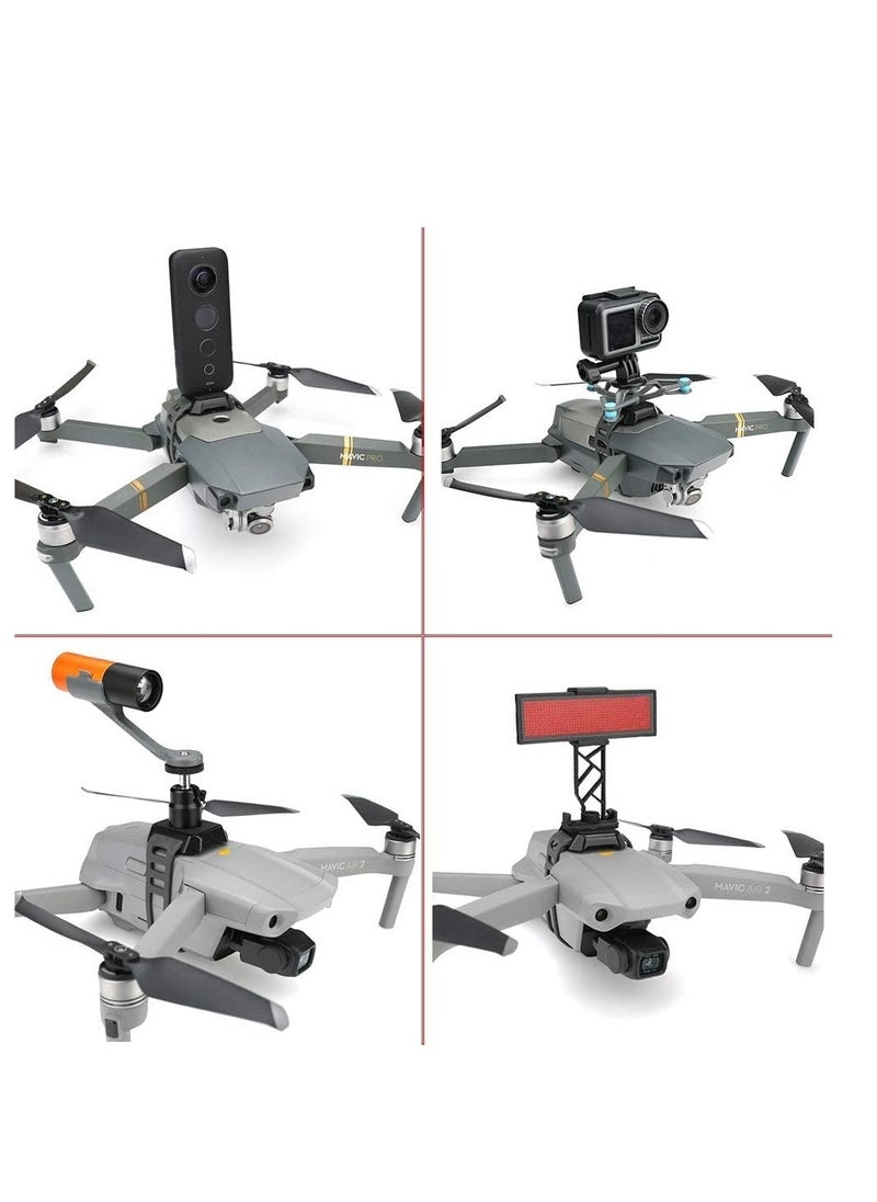 Multifunctional Fixture Mount Extension Mount Drone Camera Mount Adapter for Mavic 3/Air 2s/2/Pro Mavic 2 Compatible with Insta360 Osmo Action Flight Light LED Display