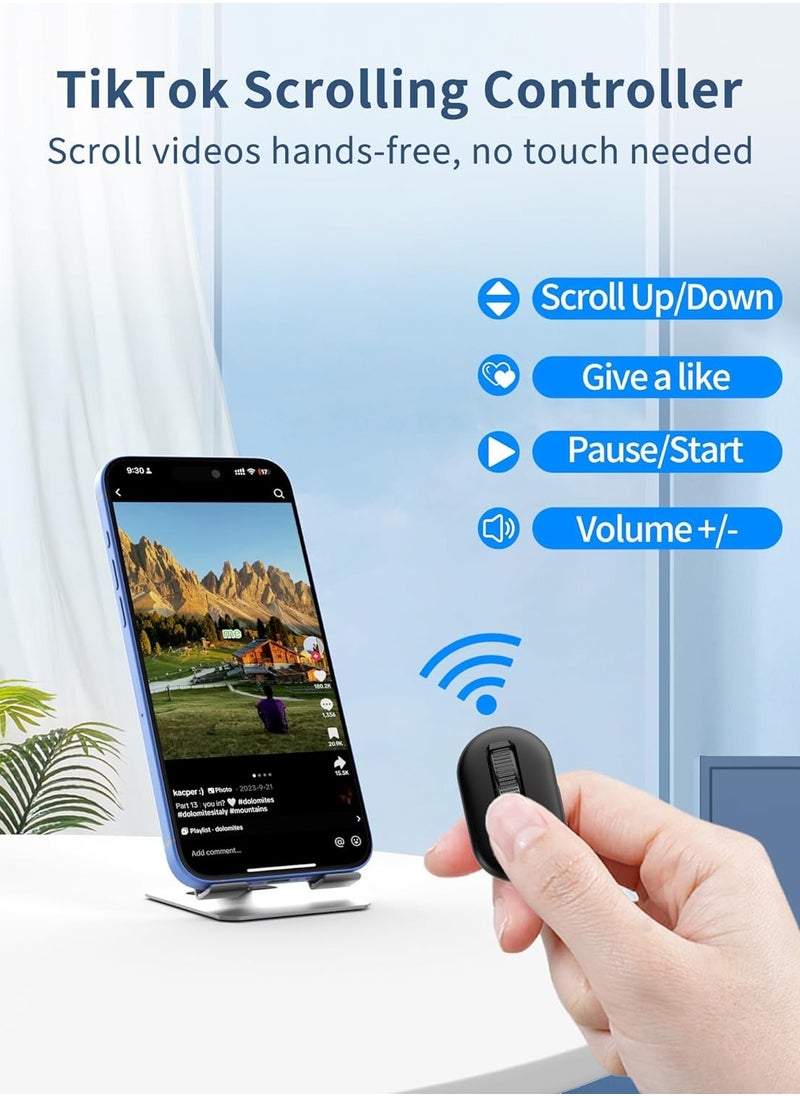 DUNISO TikTok Scroll Ring, Page Turner for iPhone iPad, Wireless Bluetooth Camera Remote Control, Suitable for TIK Tok, iPhone, iPad, Android  - Image 4