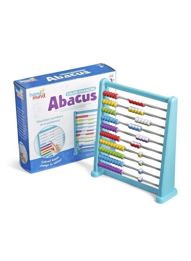 hand2mind Color Changing Plastic 100 Bead Abacus Abacus For Kids Math Math Manipulatives Kindergarten Counting Rack For Kids Counters For Kids Math Educational Toys For Elementary Kids (Set Of 1) - Image 1
