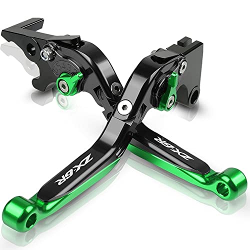 XIDAODIT Motorcycle Accessories Adjustable CNC Brakes Clutch Levers Handle for Kawasaki ZX6R ZX 6R 636 ZX6 R ZX6R 20072016 BlackGreen - Image 1