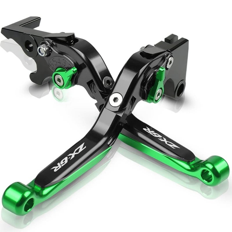 XIDAODIT Motorcycle Accessories Adjustable CNC Brakes Clutch Levers Handle for Kawasaki ZX6R ZX 6R 636 ZX6 R ZX6R 20072016 BlackGreen - Image 2