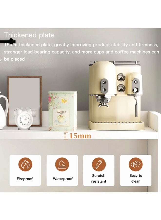 fashionhome Multipurpose Use Floor Standing Storage Rack Display Stand with 2 Spacious Storage Drawers Sofa Side Table Living Room Furniture for Home 100x35x90 cm - Image 4