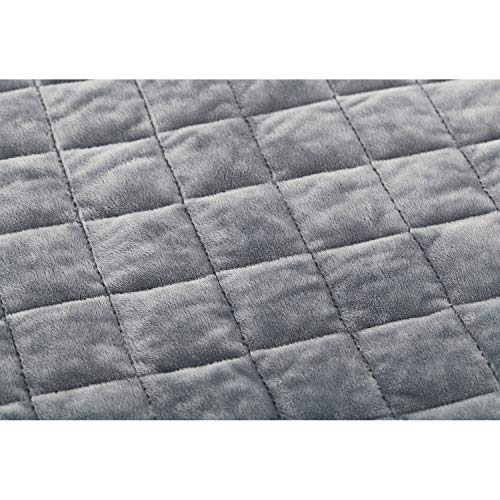 RelaxBlanket 48''x72'' Duvet Cover for Weighted Blanket | Super Cozy and Warm | Double-Side Square Quilted Minky | Dark Grey - Image 4
