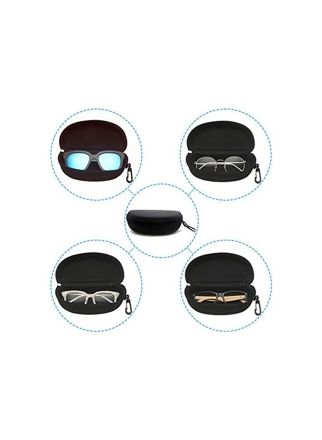 PROMASS Sunglasses Case and Large Waterproof Eyeglasses Case Hard EVA zipper for Men & Women or Children with Cleaning Cloth  - Image 3