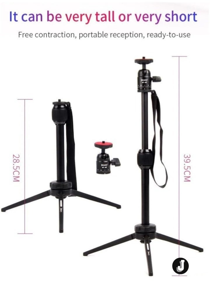 JAJEEK Table Tripod Stand – Lightweight Aluminum, 39.5cm Max Height, 3kg Load Capacity for Mobile Phones & Cameras - Image 2