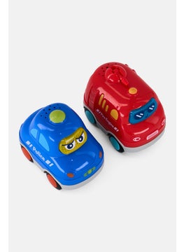 Preschool Fun 2 Pieces Cartoon Vehicle, Multicolor  - Image 2