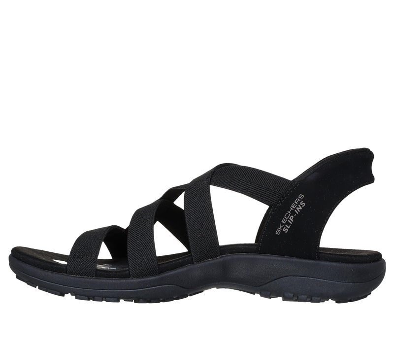 Skechers Women's Reggae Slim - Stretch Flex Hands Free Slip-ins, Black/Black, 8 - Image 2