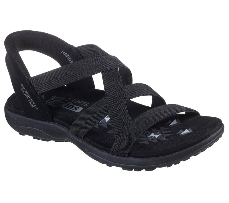 Skechers Women's Reggae Slim - Stretch Flex Hands Free Slip-ins, Black/Black, 8 - Image 3
