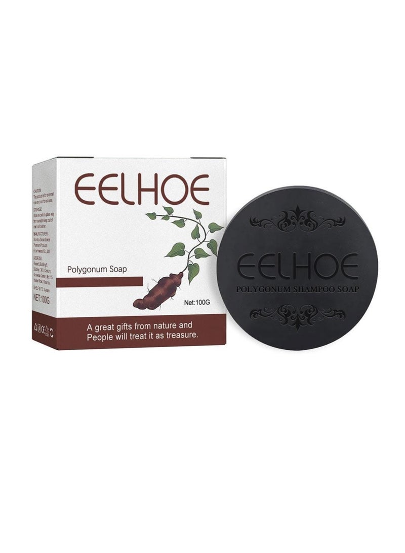 EELHOE Dark Hair Shampoo, Natural Polygonum Soap, Growth Loss, Solid Nutrition, Black Rod, Anti-White Restore, Korea