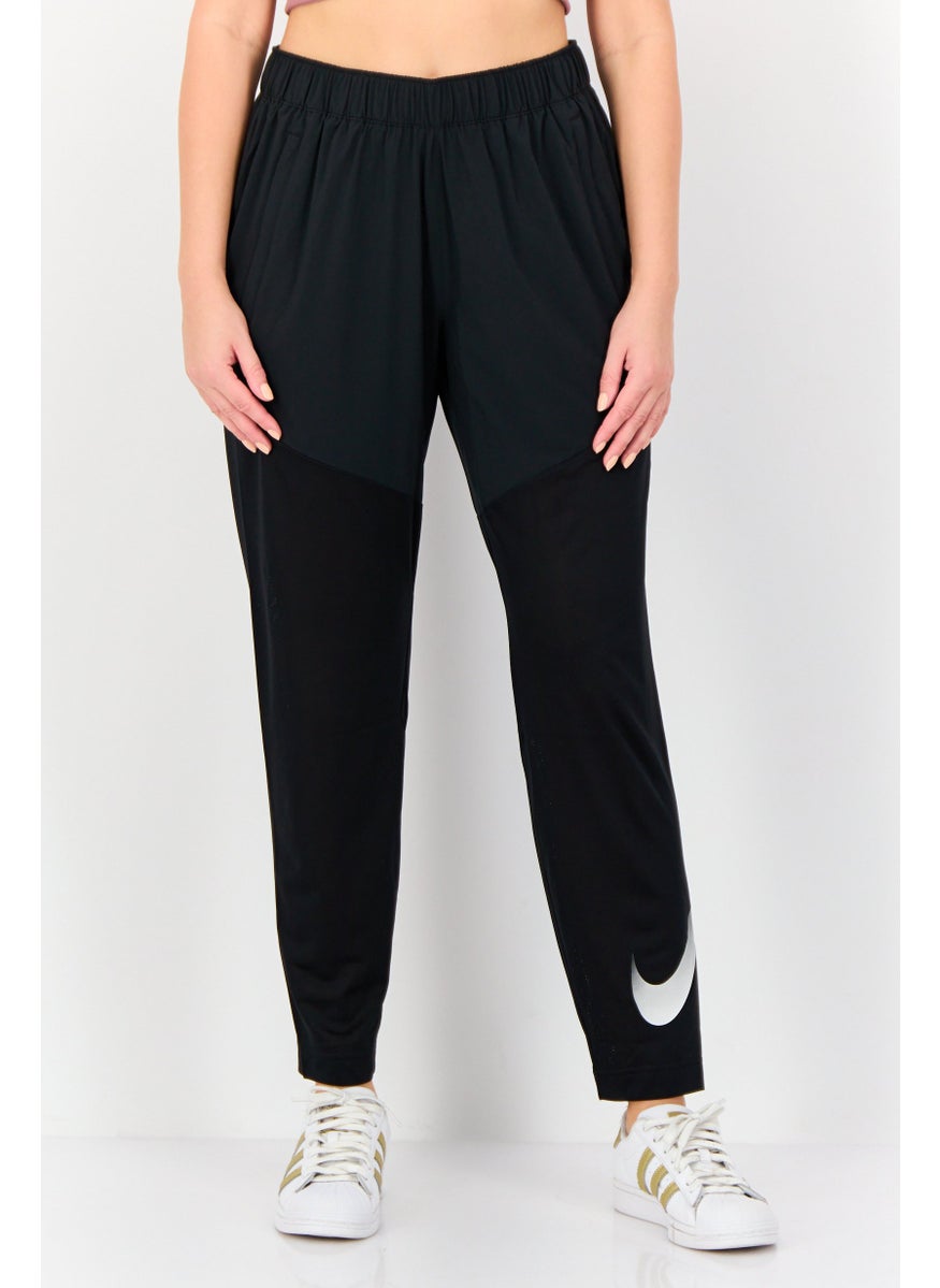Nike Women Dri-Fit Brand Logo Running Track Pants, Black  - Image 1