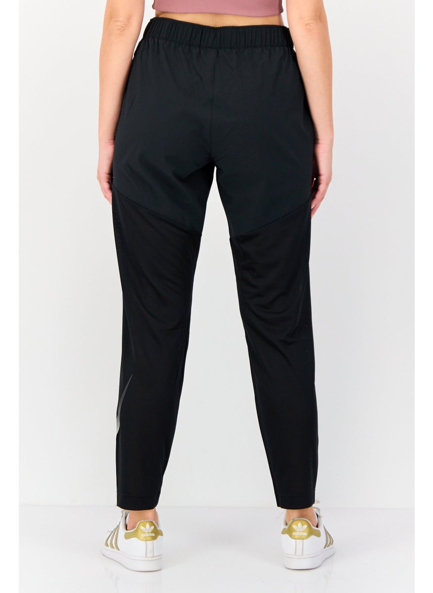 Nike Women Dri-Fit Brand Logo Running Track Pants, Black  - Image 4