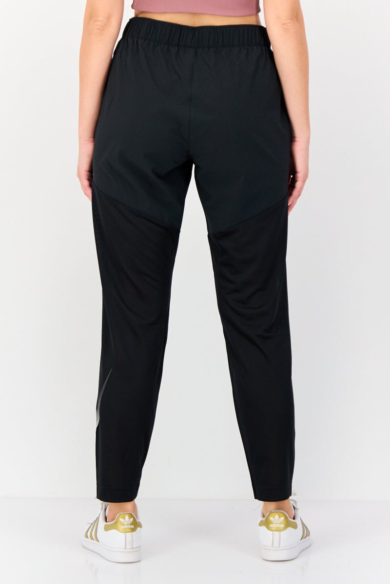 Nike Women Dri-Fit Brand Logo Running Track Pants, Black - Image 4