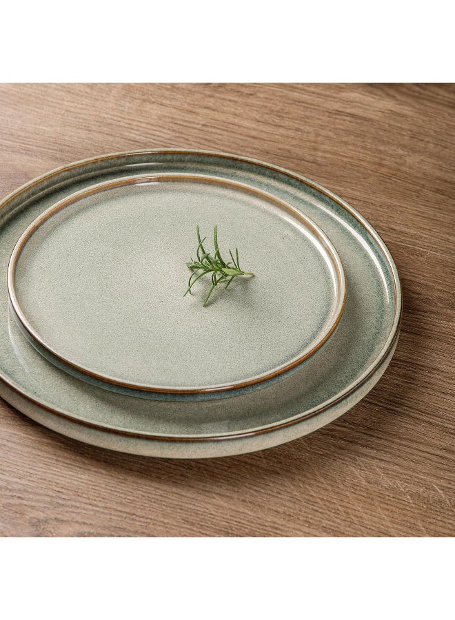 AmorArc Ceramic Dinnerware Sets Handmade Reactive Glaze Stoneware Plates and Bowls Sets - Image 2