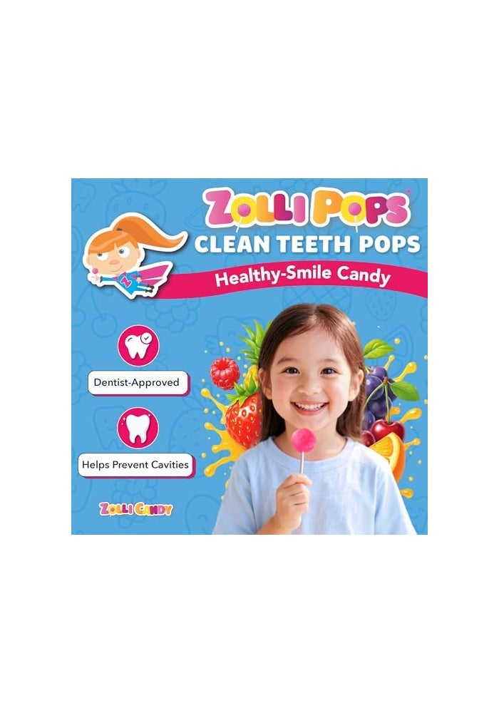 Zollipops Clean Teeth Pops Sugar Free Candy DyeFree Lollipops  Keto  DiabeticFriendly DentistApproved Treats for Kids Natural Fruit Flavors 52 oz Pack of 2 - Image 5