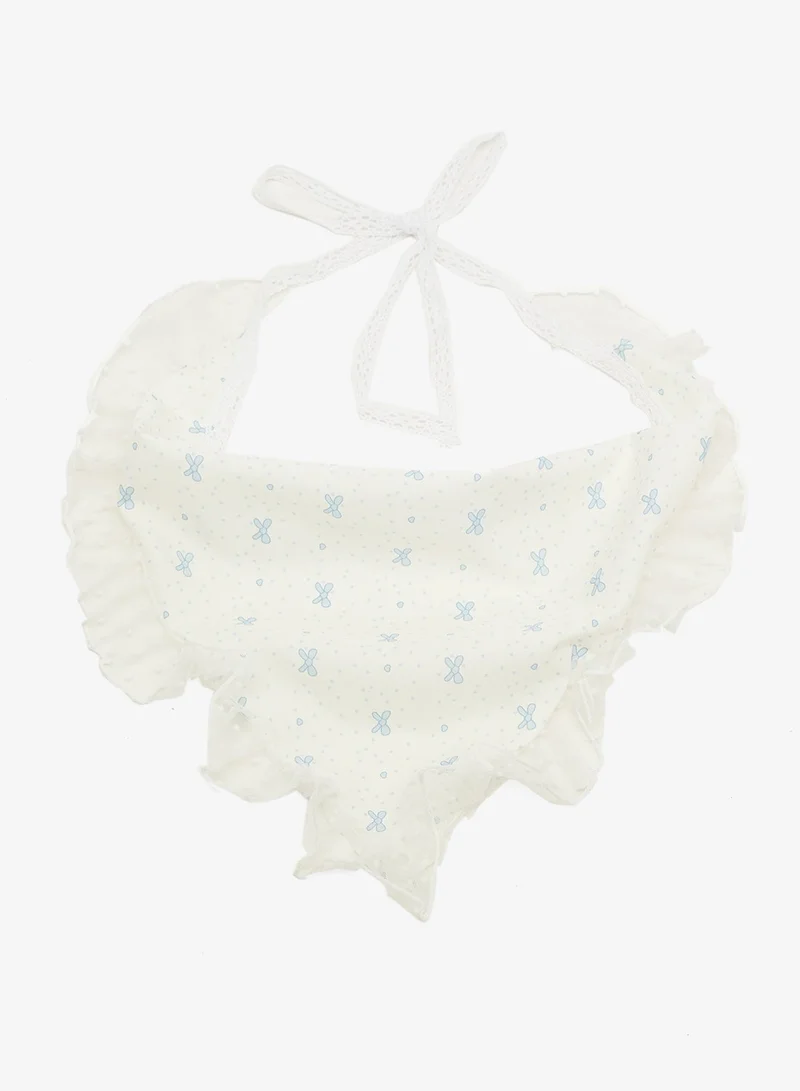 Ginger Ditsy Floral Tie Up Scarf