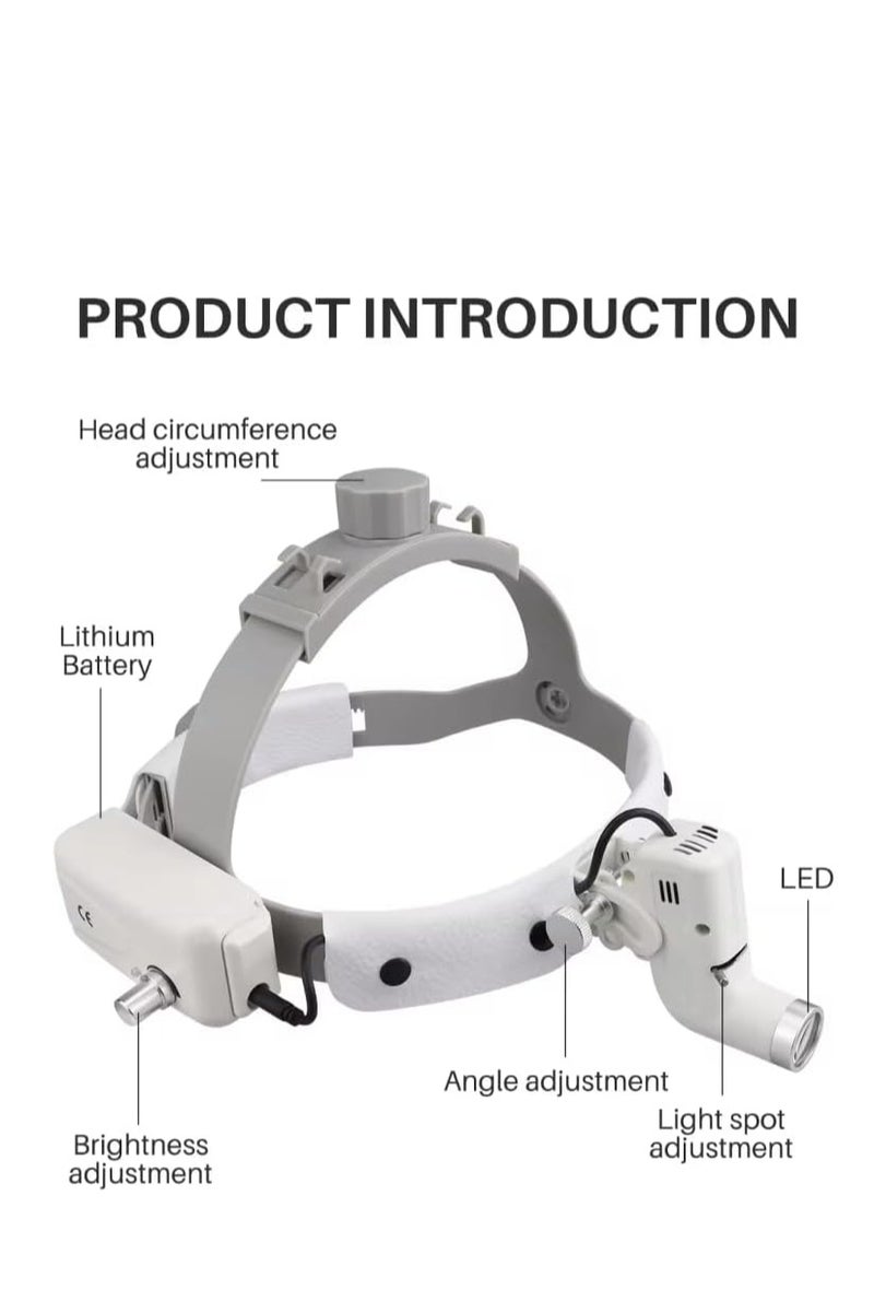 محمول وقابل لإعادة الشحن: صُمم مصباح الأسنان الأمامي هذا لسهولة التنقل بفضل بطاريته بسعة 1200 مللي أمبير/ساعة وشحنه السريع لمدة 4 ساعات.  عمر افتراضي طويل لمصباح LED: استمتع بعمر افتراضي طويل يصل إلى 20,000 ساعة لمصباح LED الخاص بك، مما يقلل الحاجة إلى الاستبدال المتكرر.  طبيب أسنان Lwss | أفضل مصباح أمامي بأسعار معقولة | إضاءة عالية الكثافة: أنر إجراءاتك السنية بقوة إضاءة قوية تبلغ 65,000 لوكس، مما يضمن رؤية واضحة.  حجم بقعة قابل للتعديل: خصص إضاءتك بأحجام بقعة قابلة للتعديل من 1 إلى 9 مم، لتلبية احتياجاتك المختلفة في طب الأسنان.  وقت عمل طويل: حافظ على تركيزك على عملك السني مع وقت عمل لا يقل عن 6 ساعات، مما يقلل من الانقطاعات. - Image 5
