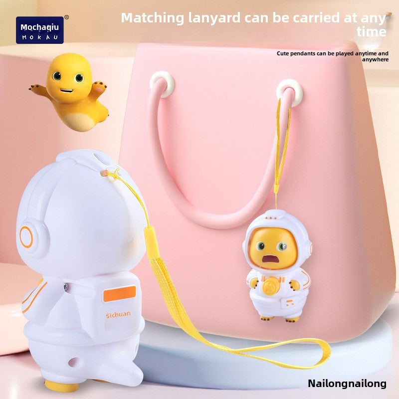 Authorized NAILONG Funny Face-changing Toy Sichuan Opera Face-changing Panda Cartoon Small Milk Dragon Ornaments Hanging Card Keychain([new style] blue single funny face-changing milk dragon) - Image 4