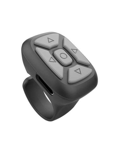 Multi-function Shaking Audio And Video Remote Control Bluetooth Like Page Turning Artifact Comes With Charging Bin Remote Control Ring-Color:S18 [black]