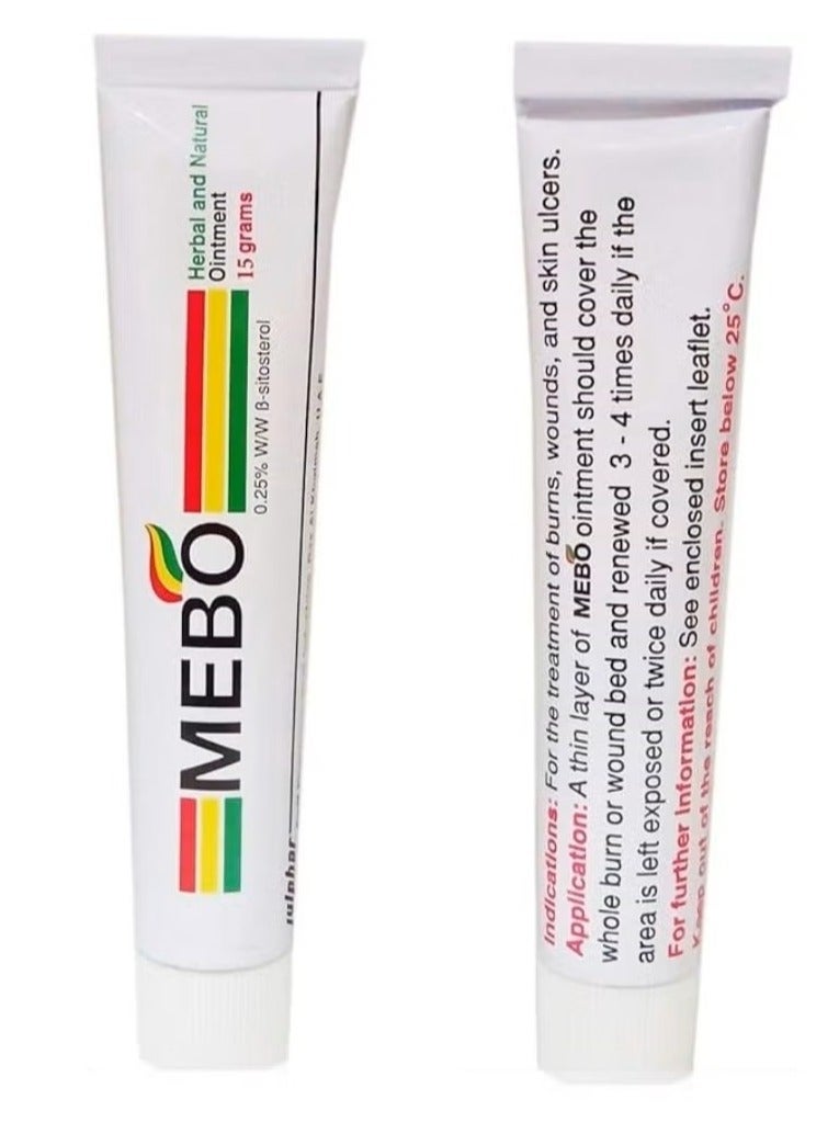 Julphar Mebo Original Ointment for Treating Burns and Wounds 100% Natural Ointment that Helps with Natural Healing and Treatment of Burns, Wounds and Skin ULCers 15 grams - Image 3