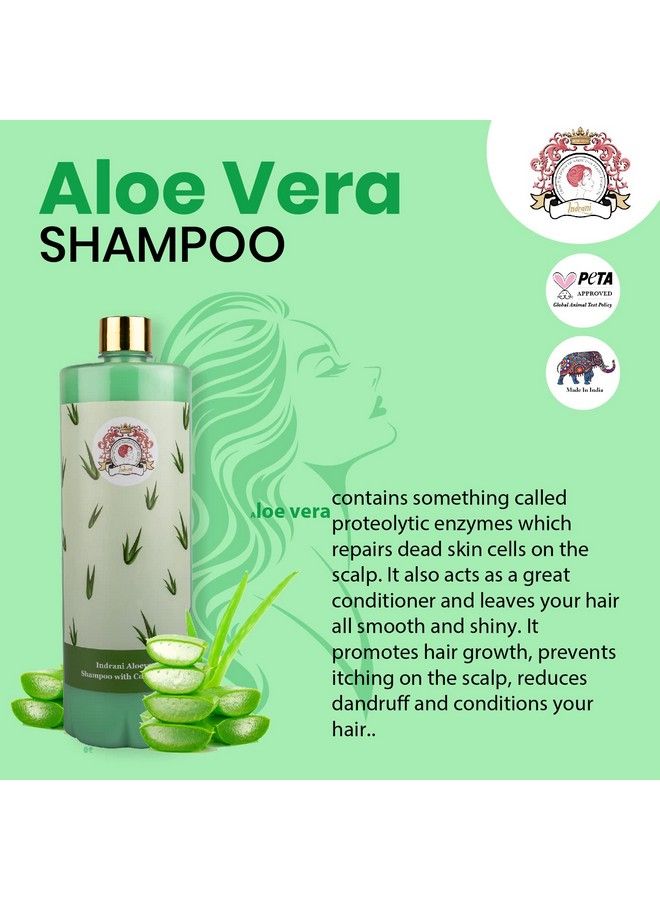 Indrani Cosmetics Indrani Alovera Shampoo With Conditioner For Women To Reduce Hair Fall Promote Hair Growth Control Dandruff 1 Litre - Image 4