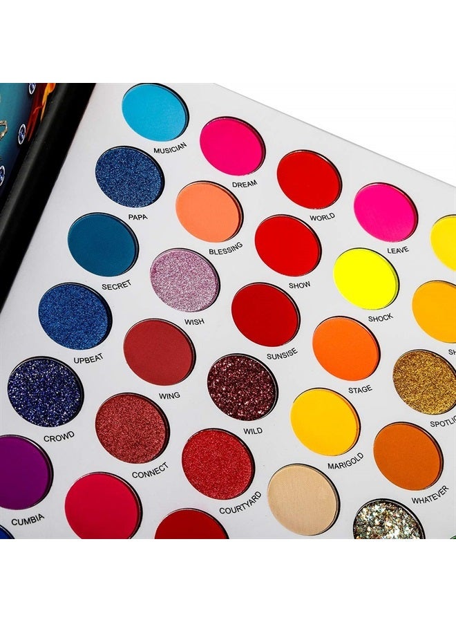 DE'LANCI Big Colorful Eyeshadow Palette Professional 54 Color Board Eye Shadow Bright Neon Glitter Matte Shimmer Makeup Pallet Highly Pigmented Powder EyeShadow for Women Girl Halloween Christmas Gift - Image 3