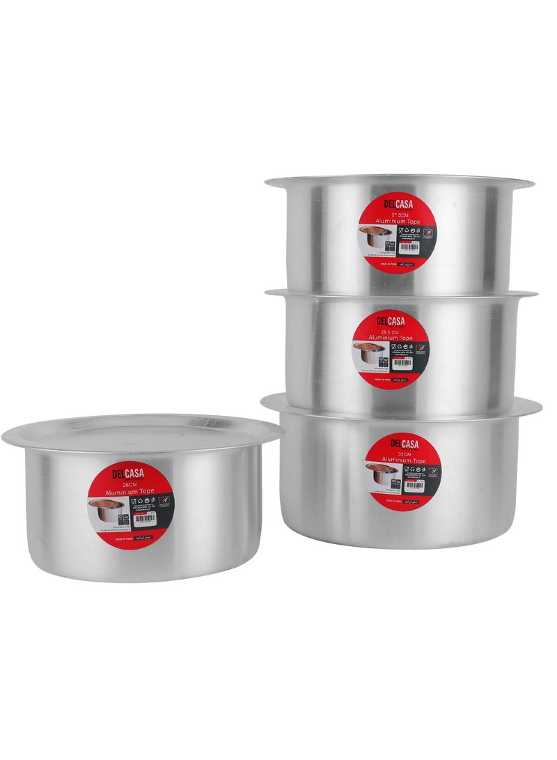 DELCASA Delcasa 4 Piece Flat Bottom Tope Set- DC2679 - Image 1