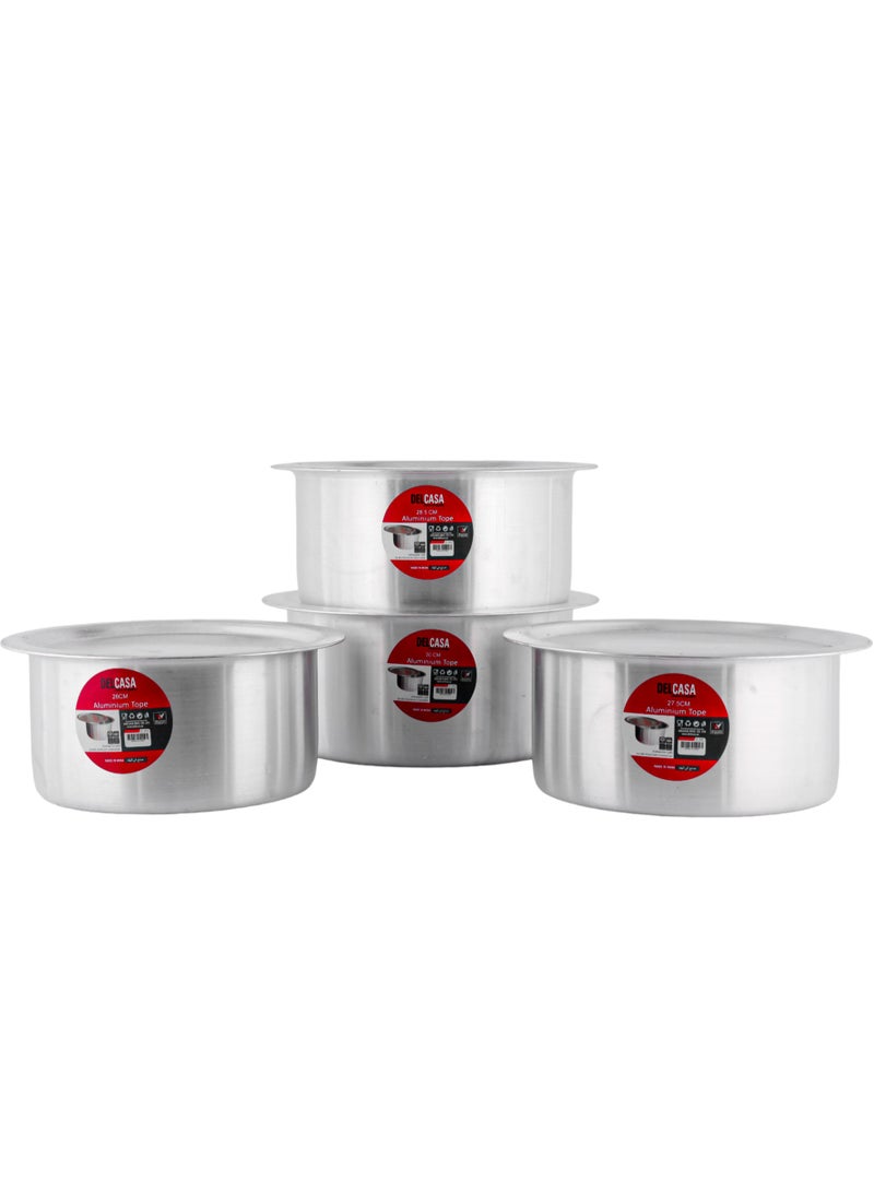 DELCASA Delcasa 4 Piece Flat Bottom Tope Set- DC2679 - Image 2