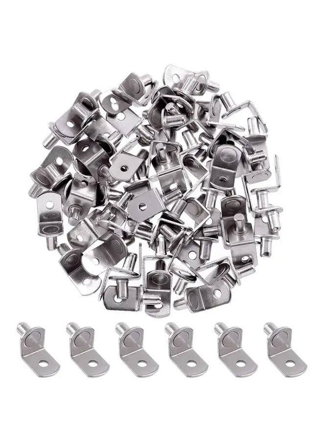 Black L Shaped Shelf Support Pegs 15pcs Heavy Duty Metal Cabinet Brackets - Image 2