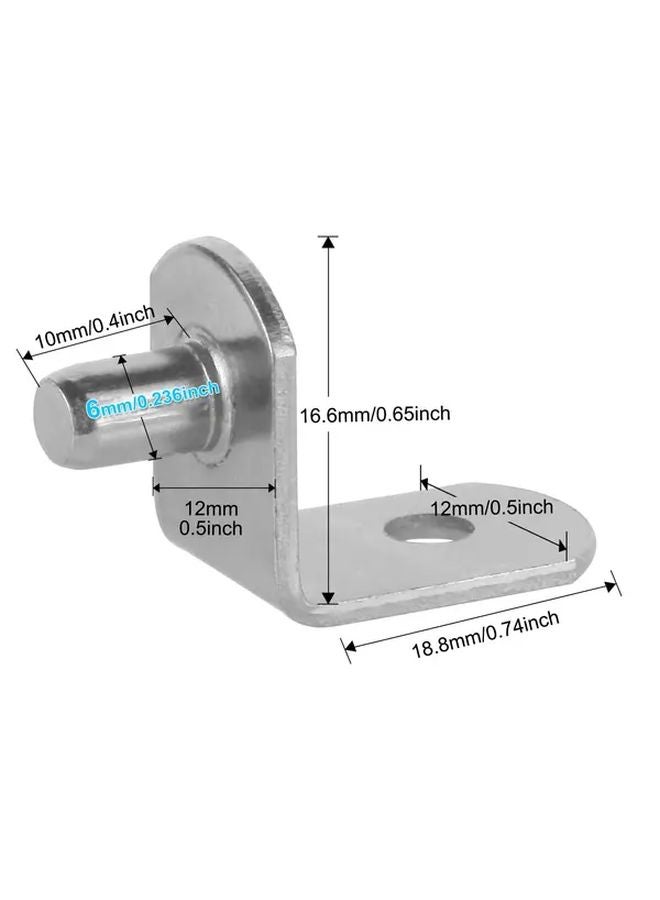 Black L Shaped Shelf Support Pegs 15pcs Heavy Duty Metal Cabinet Brackets - Image 5