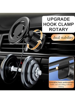 Digipace Magsafe 2 in 1 Magnetic Car Phone Holder Car Air Vent Phone Holder with Two Magnetic Rings Car Accessories for iPhone and Other Smartphones  - Image 5