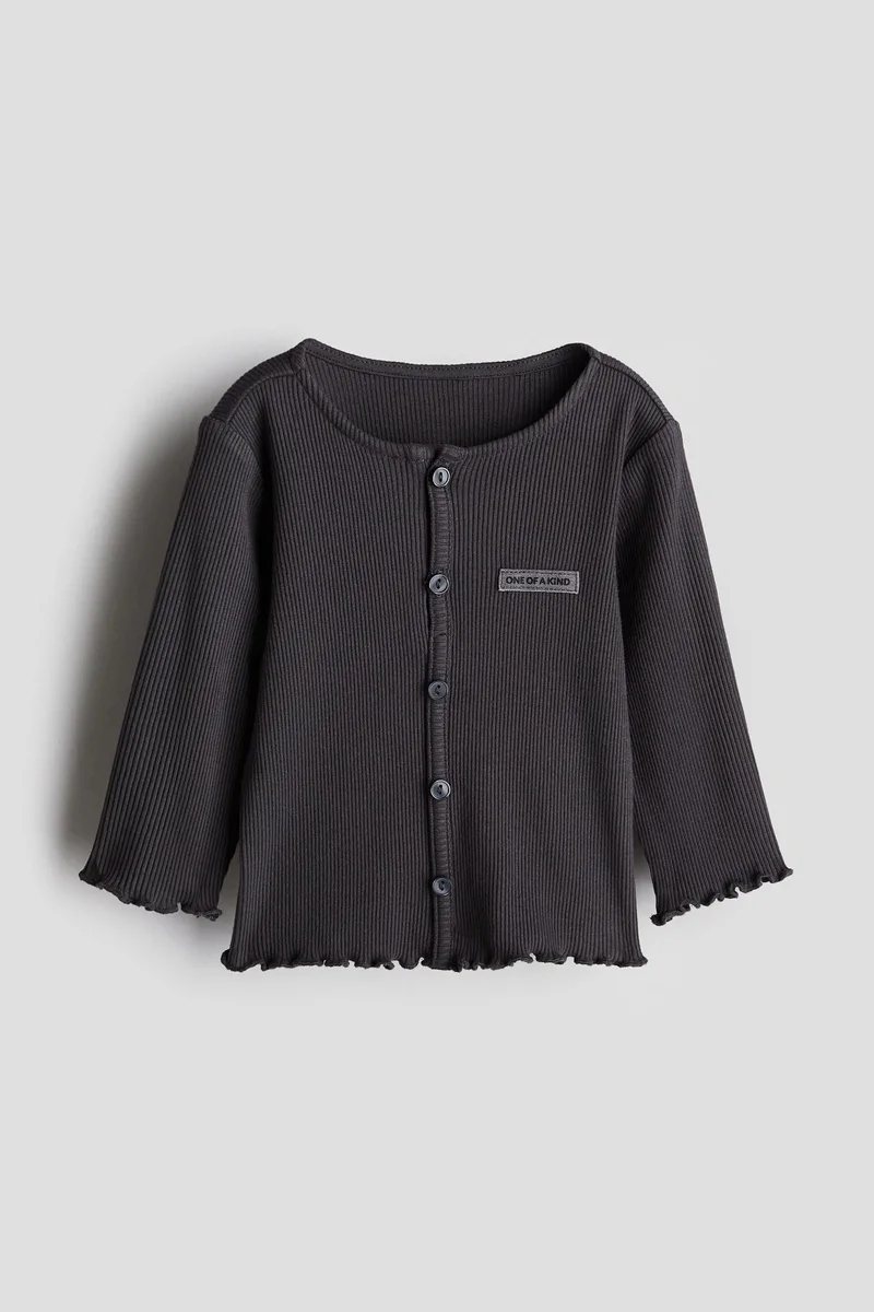 H&M Button-detail jersey top