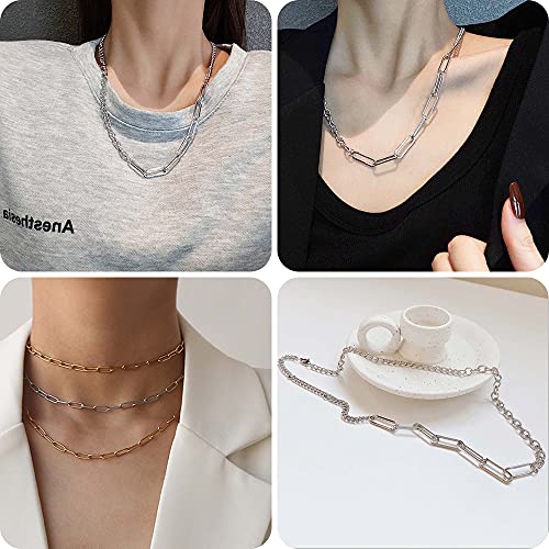 THREENEST 16.4-Feet Width 2.5mm Stainless Steel Paperclip Chains, 18K Real Gold Plated, Soldered Cable Long Craft Chain for Necklace Bracelet Earring Jewelry Making (2200-GOLD-5M) - Image 5