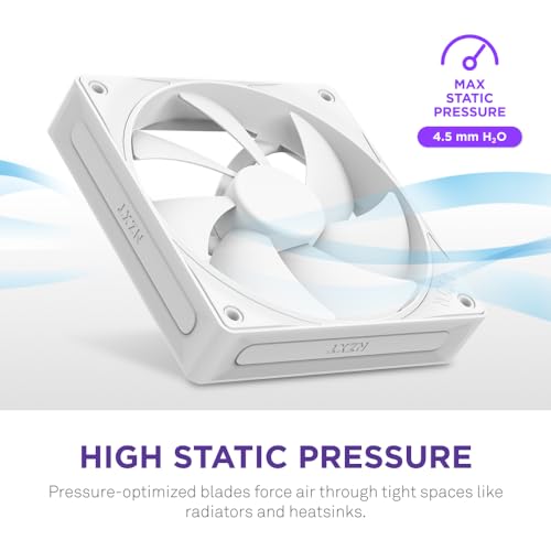 NZXT F140P - مروحات ضغط ثابت 140 مم - مفرد - أبيض - Image 2