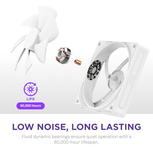 NZXT F140P - مروحات ضغط ثابت 140 مم - مفرد - أبيض - Image 5