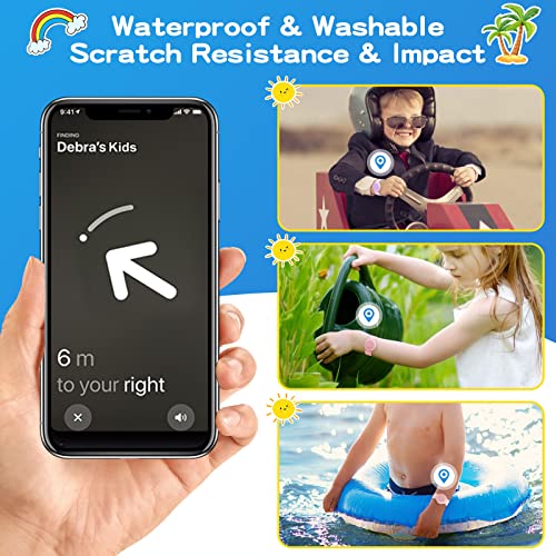 AGMZ Waterproof Bracelet Compatible with Airtag (1st & 2nd Gen) for Kid, 2 Pack Soft Silicone Hidden Wristband, Lightweight Tracker Watch Band Compatible with Apple Air Tag for Child, Purple & Pink - Image 5
