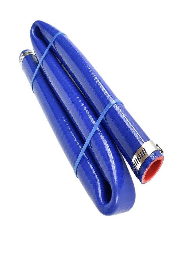 bekelan خرطوم تسخين سيليكون مقوى أزرق عالي الحرارة من بيكلان، مقاس 25 مم (1 بوصة) × 5 أقدام، خط مستقيم لتبريد الرادياتير (ضغط التشغيل 145 رطل لكل بوصة مربعة/4 طبقات مقواة/سمك 5 مم) + مشبكان - Image 2