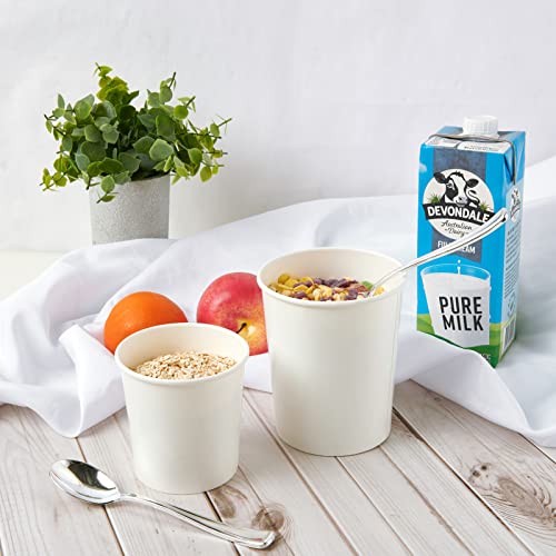 JOLLY PARTY 25pack 32oz Paper Soup Containers with Lids, Disposable Food Cups, White Ice Cream Bowls, Paper food Storage with Vented Lids, for Restaurants, To-Go Lunch - Image 5