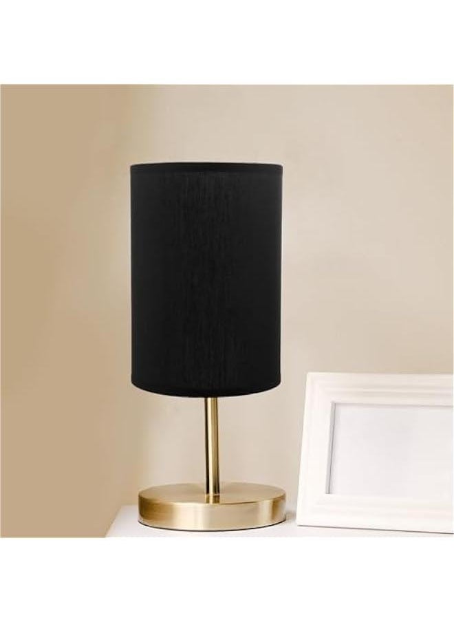 Generic Natural Linen Lamp Shade E27 Cylinder Light Shade Drum Lampshade Clip on Lamp Covers For Table Floor Pendant Light Black  - Image 4