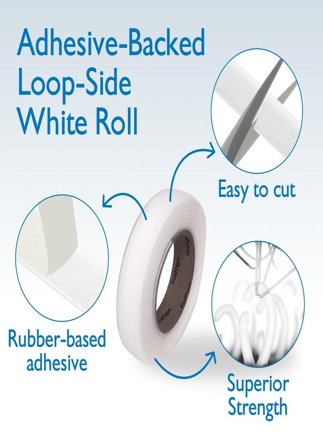 FindTape Loop Side Self Adhesive Tape 1in. X 15ft - Sticky Back Adhesive Strips, Loop Side Only, Great for Arts and Crafts, Classrooms, and Home Office Use - Image 3