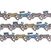 Oregon Chainsaw Chains, 3-Pack 3/8" Low Profile Pitch, .050" (1.3 mm) Gauge VXL Semi Chisel Replacement Chainsaw Chains - Image 2