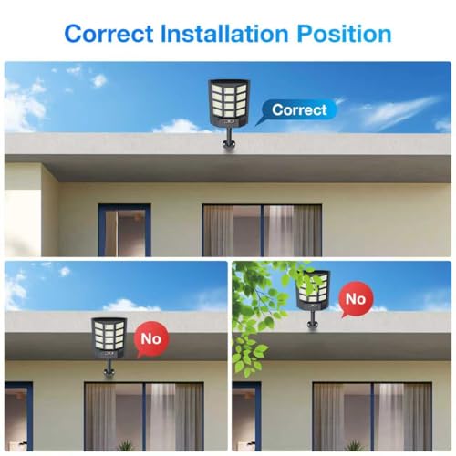 Heisolcool Abs Solar Street Lights Outdoor Waterproof, 38000LM, Wide Angle Flood Light, LED Solar Parking Light with Motion Sensor and Remote Control, Suitable for Street, Parking Parking lot-2PACK - Image 5