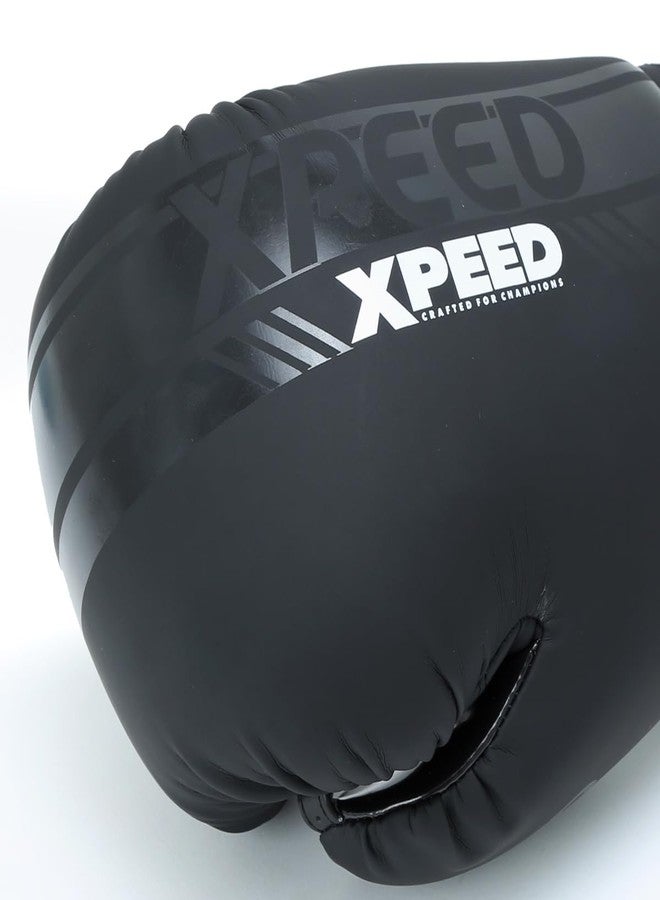 Xpeed Premium Matt PU Boxing Gloves || Soft and Comfortable || Mixed Martial Arts || Training Gloves || Bag Gloves- Black (Pair of 1) (16oz) - Image 5