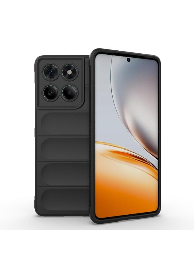 جراب موبايل ماجيك شيلد  سيليكون مضاد للصدمات وحمايه للكاميرا متوافق   Moto Edge 60 Fusion (اسود) - Image 1