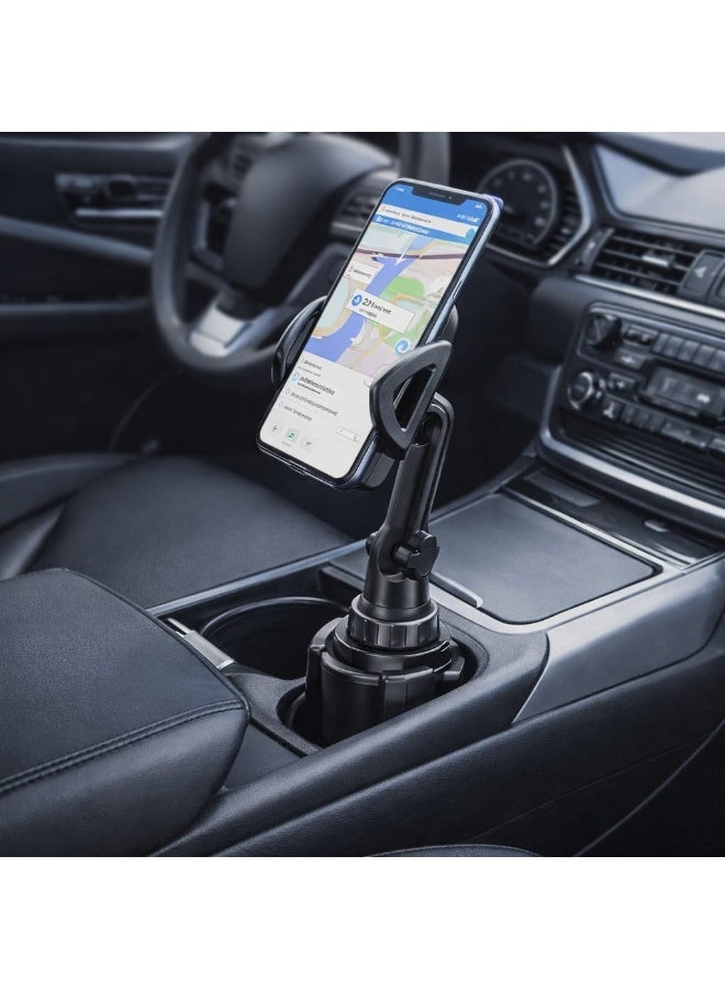 REBENUO  Car Phone Holder, Cup Holder with Flexible Arm and 360° Rotation - Model SX47 - Black - Image 1