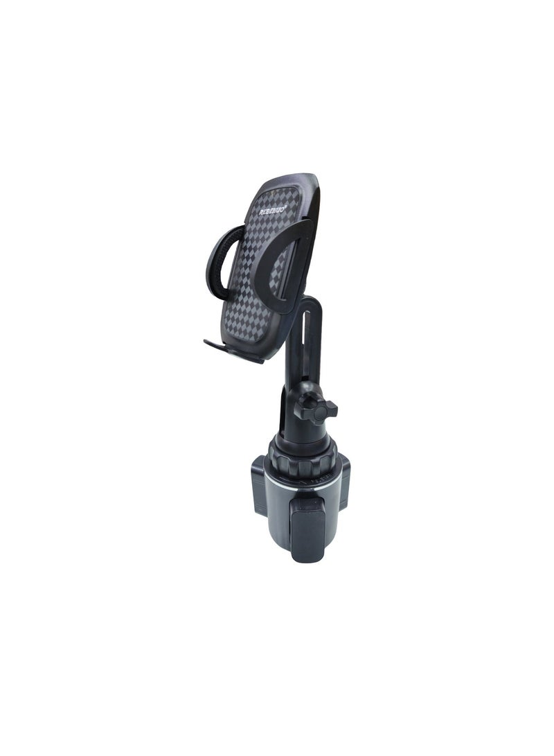 REBENUO  Car Phone Holder, Cup Holder with Flexible Arm and 360° Rotation - Model SX47 - Black - Image 5