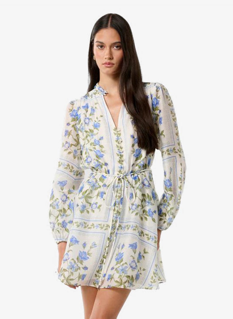 forever new Tamila Printed Puff Sleeve Mini Dress - Image 1