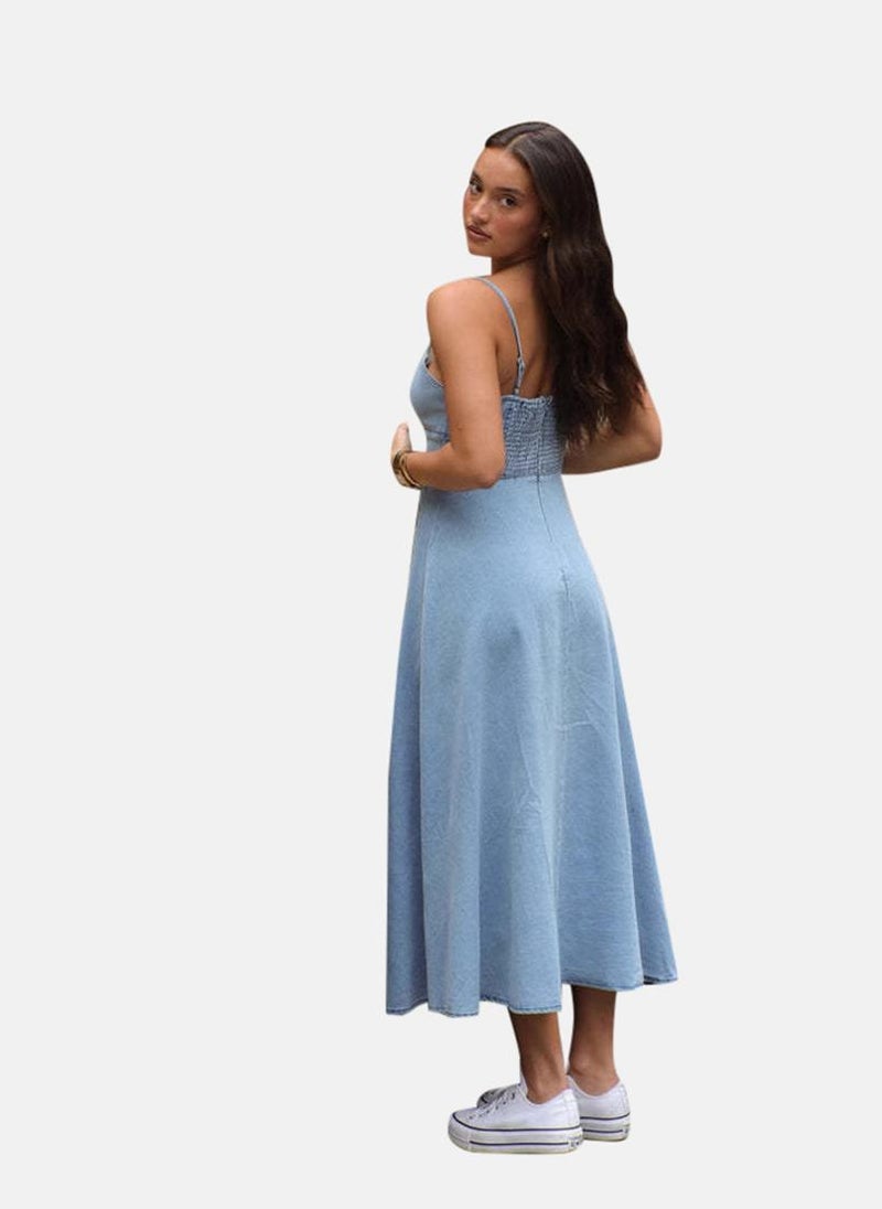 YUNIQEE Denim Midi Dress  - Image 3