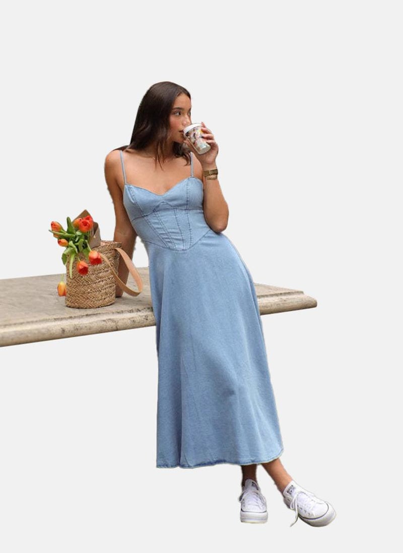 YUNIQEE Denim Midi Dress  - Image 4