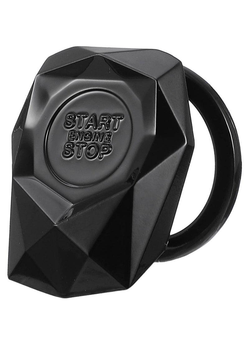 SOLARAE غطاء زر بدء تشغيل محرك السيارة، أغطية زر بدء تشغيل السيارة، غطاء مفتاح الإشعال، غطاء حلقة اللمعان، ملصق غطاء الإشعال، ملحقات ملصق السيارة، غطاء حريق، حديد عالمي - Image 1