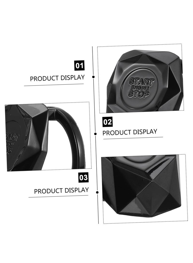SOLARAE غطاء زر بدء تشغيل محرك السيارة، أغطية زر بدء تشغيل السيارة، غطاء مفتاح الإشعال، غطاء حلقة اللمعان، ملصق غطاء الإشعال، ملحقات ملصق السيارة، غطاء حريق، حديد عالمي - Image 5